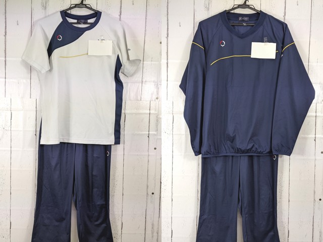 m00 兵庫県 多田中学校 体操服 体操着 半袖シャツ+長袖ジャージ上下セット/yt7033【35FW】