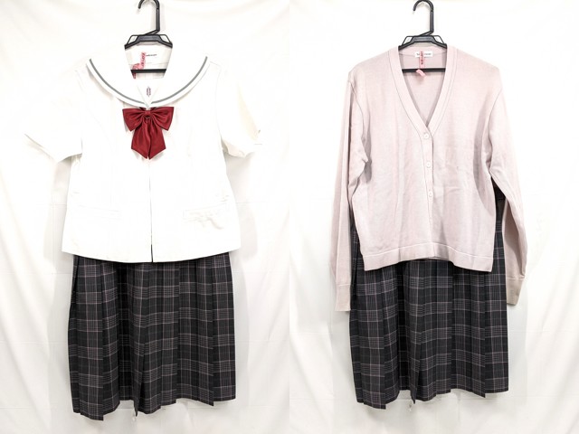 j12 梅花高校 旧モデル 夏服セーラー服+カーデガン+夏服スカート