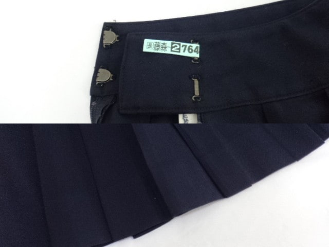 P45学校法人 南山学園 聖霊高校▼女子高生 制服 学生服 紺ブレザー160A▼夏服ブラウス▼スカート▼ベレー帽/5yt257