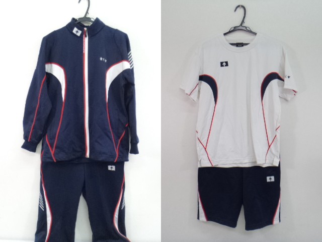 J60 愛知県 菊華高校 体操服長袖ジャージ上下+シャツ+ハーフパンツ