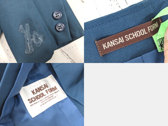 T2269 富山県 富山南高校 ブレザー+半袖ブラウス+セーター+夏服・冬服スカート/yt4322【25EJD】