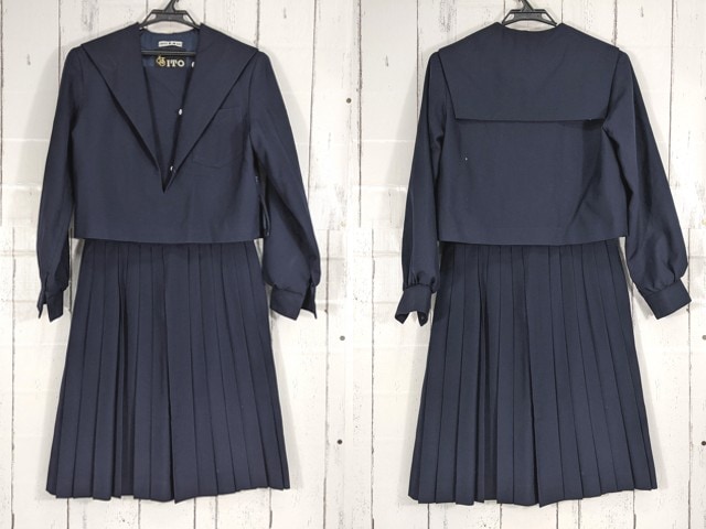 セーラー服　夏服&冬服　セット S16 愛知県 春日井味美中学校 冬服セーラー服+夏服スカート