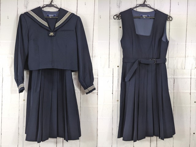 k97 千葉県 市川市立第三中学校 冬服セーラー服+ジャンパースカート 