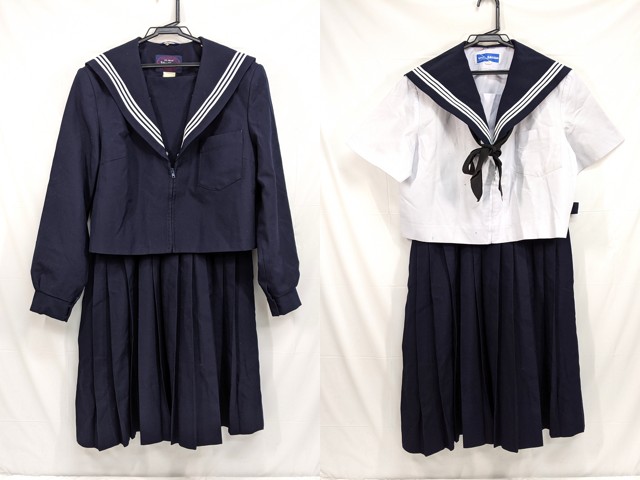 j11 猪高中学校 冬服・夏服セーラー服+冬服スカート+スカーフ