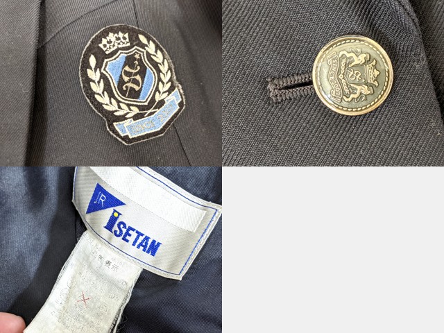 u77 京都府 京都産業大学附属高校 ブレザー+長袖シャツ+冬服・夏服スカート/yt3858【15LEX】