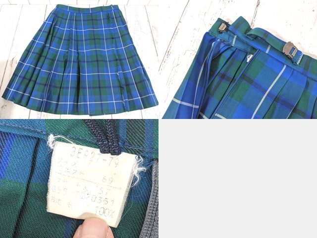 c98 東京都 北豊島中学校 高校 ブレザー+ベスト+ニットベスト+半袖ポロシャツ+夏服・冬服スカート/yt4862【35WEU】