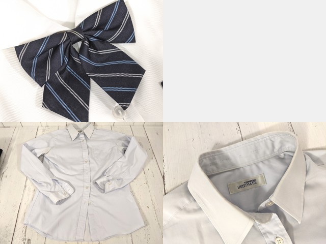 V68 愛知教育大学附属高校 ブレザー+夏服ブラウス+長袖シャツ+夏服スカート+リボン/yt5114【3KCBW】