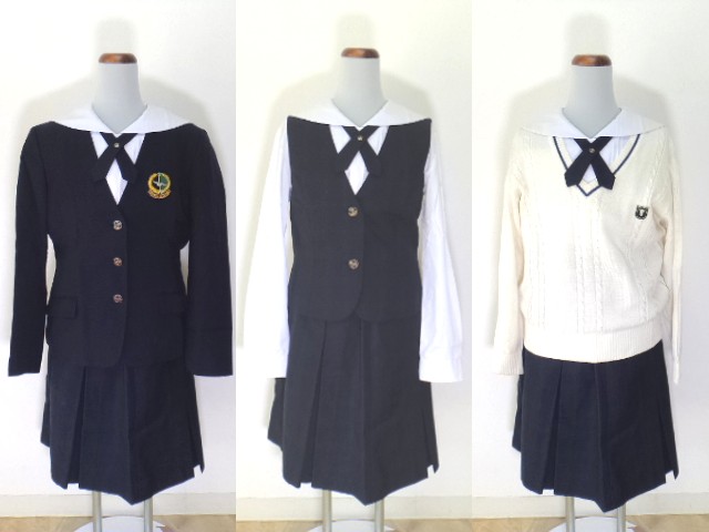 新品制服120cm 中古制服】足立新田高等学校 東京都 女子制服 4点（ブレザー