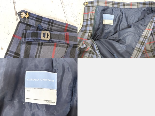 n22 茨城県 水城高等学校 長袖カッターシャツ+セーター+冬服スカート/yt7047【12XEK】