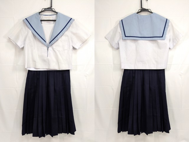f36 小牧市立光ヶ丘中学校 夏服セーラー服+冬服スカート/yt2367【32HV 