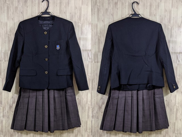u77 京都府 洛南中学校 ブレザー+冬服スカート/yt3861【8CGE】