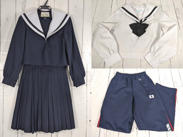 S88 愛知県 名古屋西高校 冬服・夏服セーラー服+冬服スカート+体操服