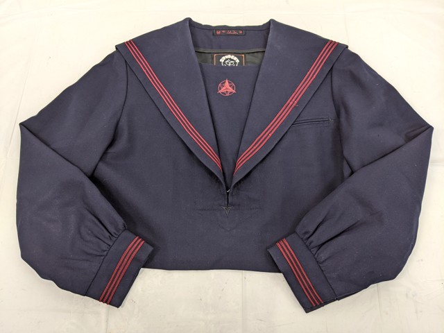m86 福岡 新宮高校 冬服セーラー服+ジャンパースカート/yt3157【8CKF