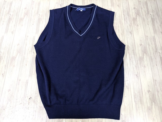 o44 京都府 八条中学校 ブレザー+ニットベスト+冬服スカート/yt3374【7JEC】