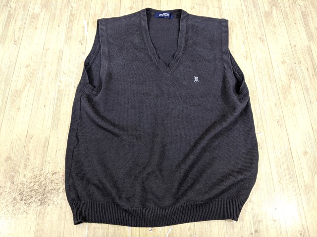 u77 京都府 洛西高校 ニットベスト+夏服スカート/yt3862【7WCF】