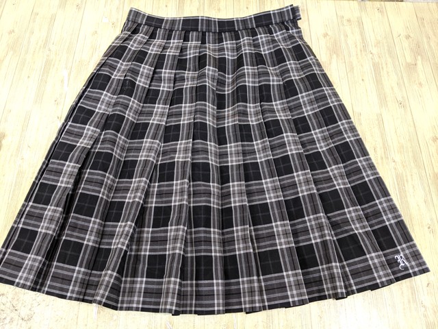 u77 京都府 洛西高校 ニットベスト+夏服スカート/yt3862【7WCF】