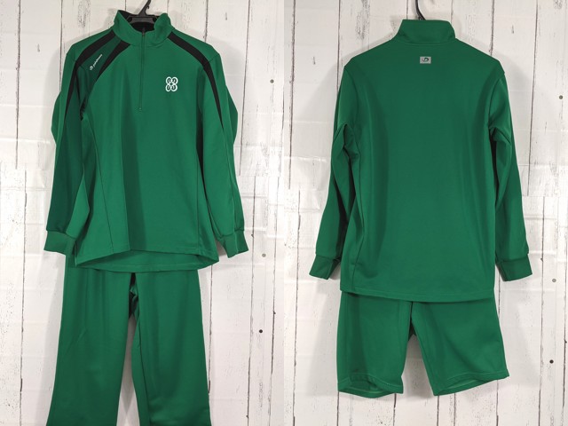 T2447 大分県立緑丘高校 体操着 体操服 ハーフパンツ+長袖ジャージ上下/yt5027【3JCE】