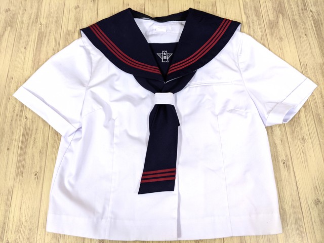 n64 千葉県 太田中学校 夏服セーラー服+冬服スカート/yt3263【1KEFV】