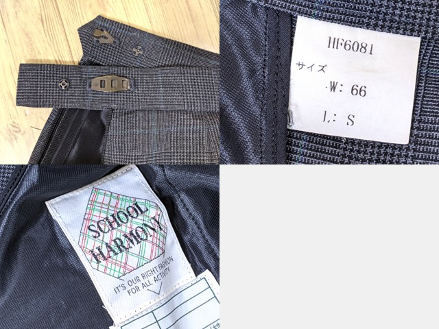 o44 京都 洛水高校 校章付ブレザー+夏服スカート+リボン/yt3375【8JEC】