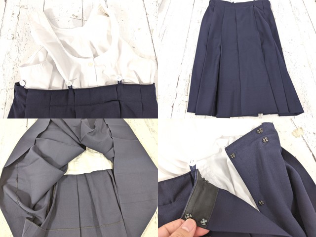 L14 山梨県 英和高校 女子校 ネクタイ付き夏服セーラー服+ジャンパースカート+夏キュロット/yt7050【4XJEE】