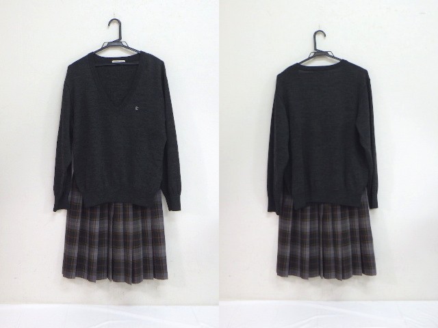 c20 帝京大学可児高等学校中学校 セーター+夏服スカート/yt1880【3ZPF