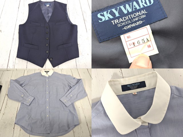 b95 千葉県立市川東高校 ブレザー+ベスト+長袖シャツ+冬服・夏服 
