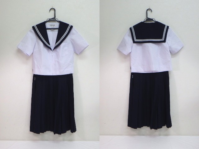 R12 東海市上野中学校 夏服セーラー服+夏スカート /yt1695【6CLG