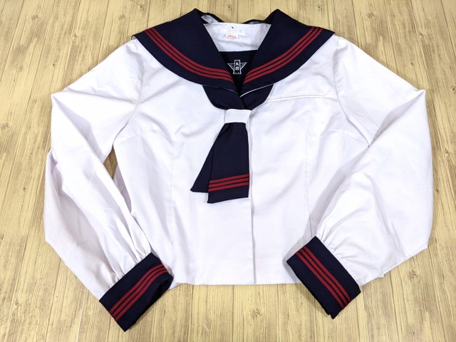 n64 千葉県 太田中学校 冬服・夏服セーラー服+冬服スカート/yt3265【15EUR】