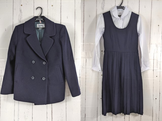 V65 愛知県 椙山女学園高校 コート+長袖シャツ+ジャンパースカート