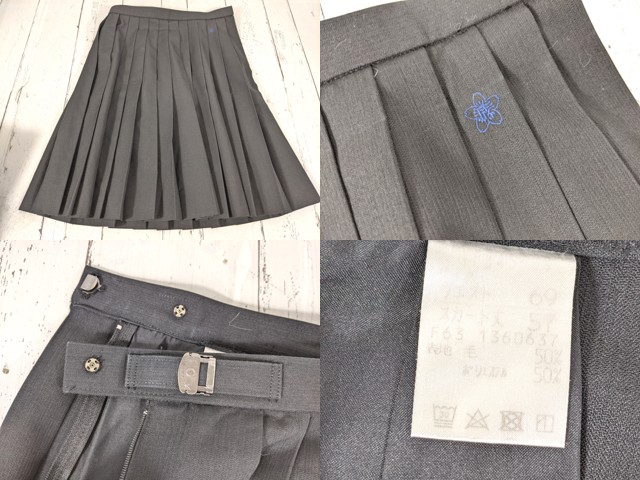 d67 千葉県立成東高等学校 ブレザー+セーター+ニットベスト+夏服・冬服スカート+ネクタイ/yt4960【3XJEC】