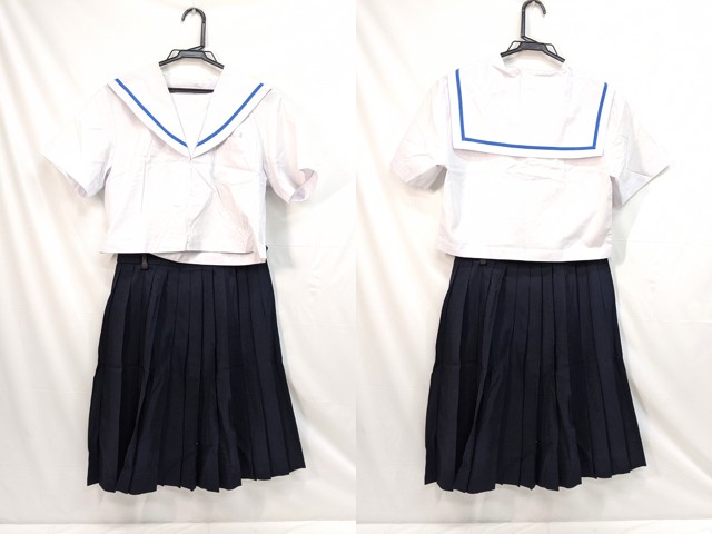 M44 中学校?? 高校?? 夏服セーラー服+夏服スカート/yt3005【25RT】