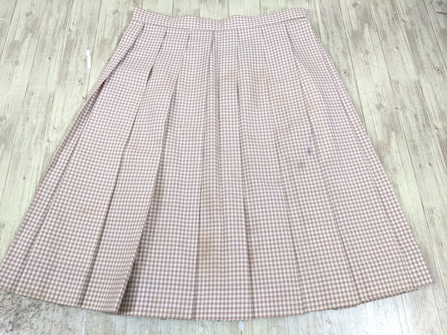 u07 千葉県 大多喜高校 半袖シャツ+ベスト+夏服スカート/yt3785【2PWEC】