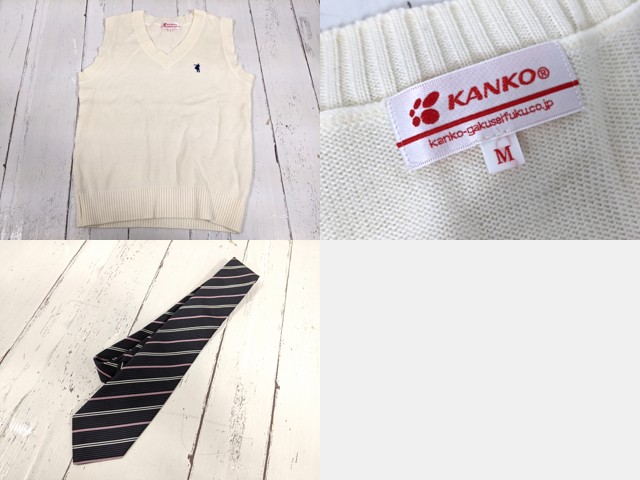 y27 クラーク記念国際高校 ニットベスト+半袖ポロシャツ+夏服スカート+