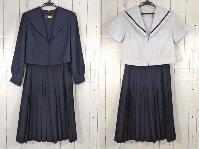 R39 愛知県 山田東中学校 冬服・夏服セーラー服+夏服スカート