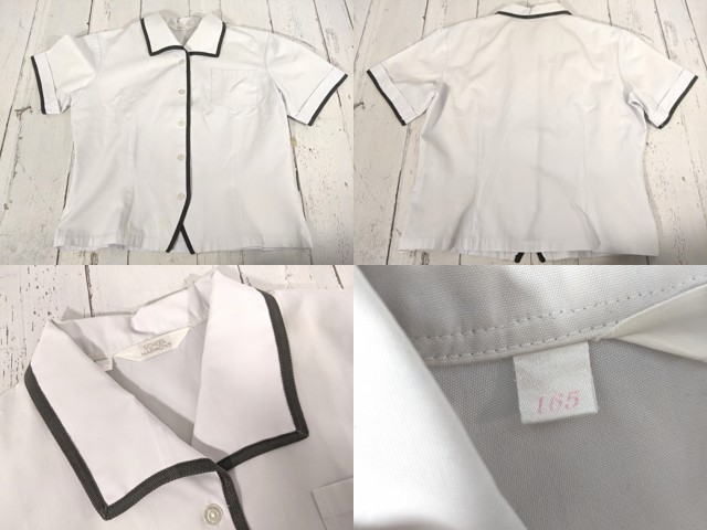 b93 愛媛県立松山南高校 夏服ブラウス+長袖シャツ+ベスト+冬服スカート/yt4671【15XKF】