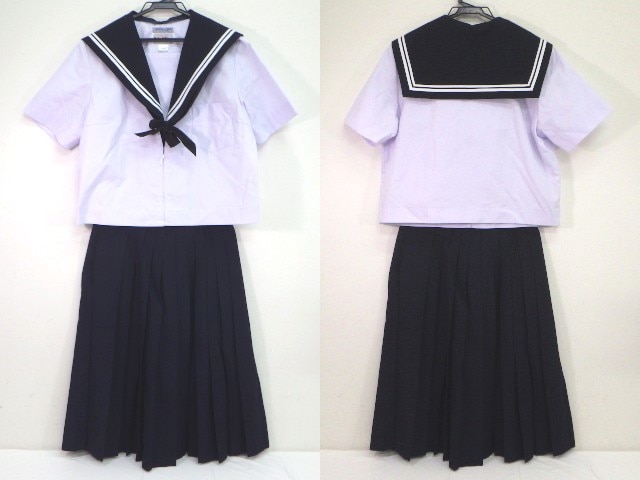 L78 愛知県 南山中学校 夏服セーラー服+夏スカート+スカーフ/yt1170