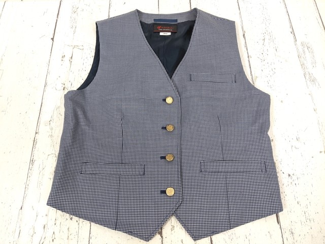 T2776 東京都目黒区立第八中学校 女子用学生服 制服 冬用ベスト+サスペンダー付き冬用スカート/yt7057【1WEOV】