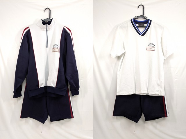 k21 愛知県春日井市柏原中学校 体操服 体操着 半袖シャツ+ハーフパンツ