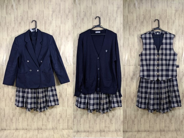 p14 愛知 聖和学園高等学校 モリハナエ ブレザー+ベスト+カーデガン+冬