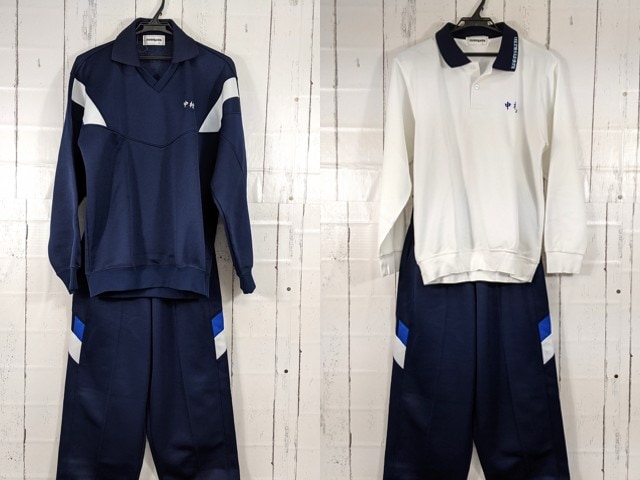 O35 愛知県 刈谷北高校 体操服 体操着 ポロシャツ+長袖ジャージ上下/yt4100【45JS】