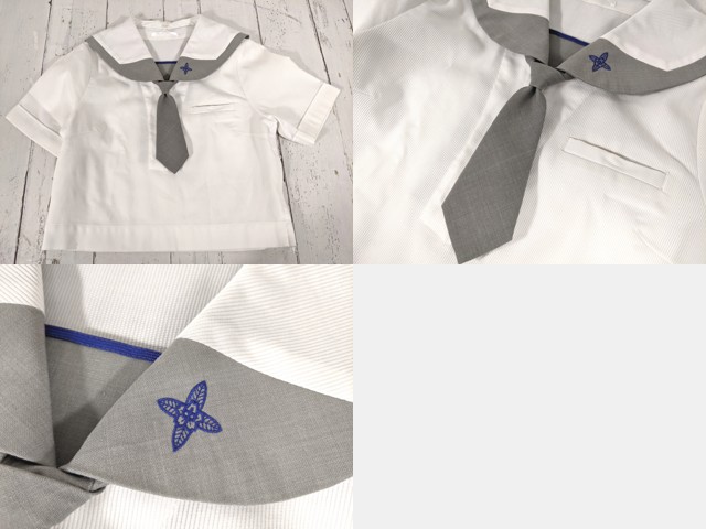 b44 神奈川県 日本大学中学校 夏服セーラー服+夏服スカート/yt4775【5CLEE】