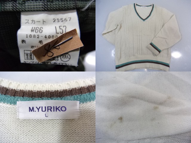 T159●鎌倉女子大学 高等部●コート/ブレザー/スカート冬/ニット/長袖シャツ3枚●1sn104【3zgdk】