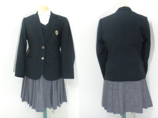 高校の制服 冬服 c93 京都府立向陽高等学校 冬服上下セット ブレザー+シャツ+