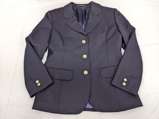 m86 愛媛県 聖カタリナ学園高校 ブレザー+長袖シャツ+ニットベスト+冬服スカート+リボン/yt3169【2DHRG】
