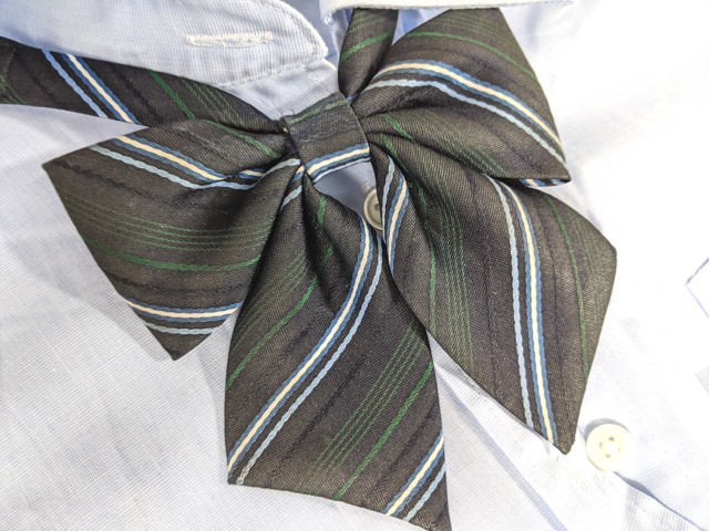 d62 錦城学園高等学校 ニットベスト+半袖シャツ+夏服スカート+リボン/yt4968【22HDC】