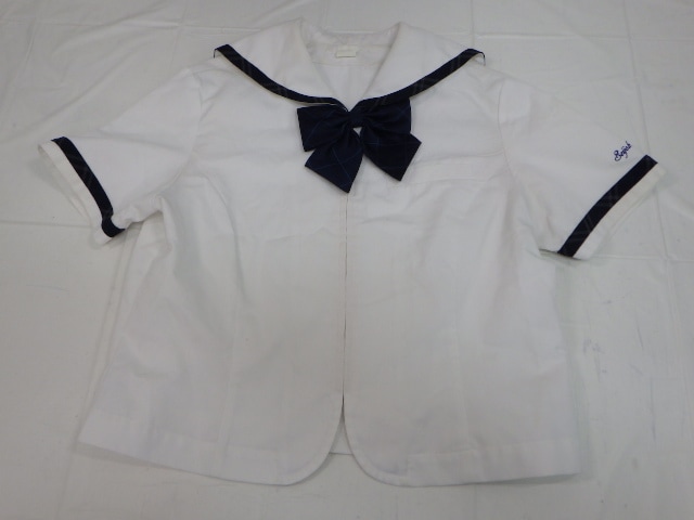 V63 愛知県 星城高校 夏服セーラー服+ベスト+半袖ポロシャツ+