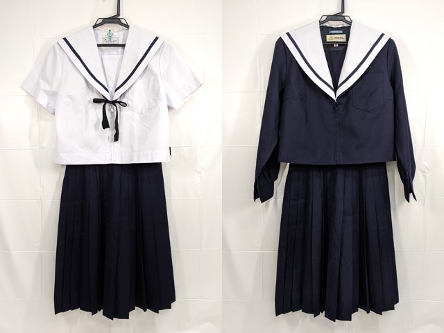 Y18 御幸山中学校 冬服・夏服セーラー服+夏服スカート+ループタイ