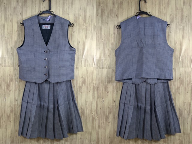 中学校?? 高校?? ベスト+冬スカート/yt3401【6ECG】