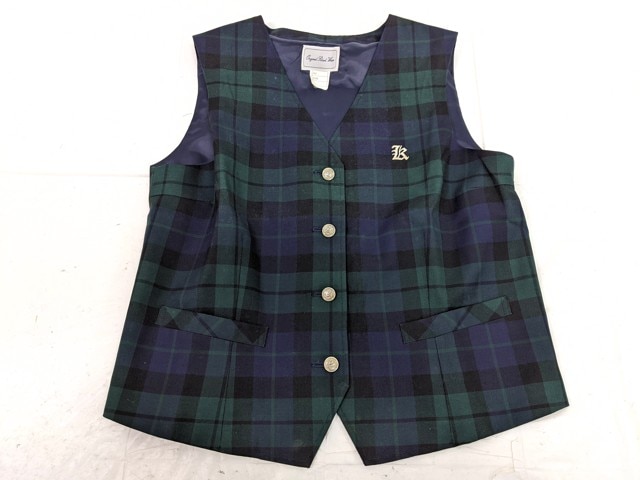 L47 京都府 上京中学校 ブレザー+半袖シャツ+ベスト/yt2889【15SJR】