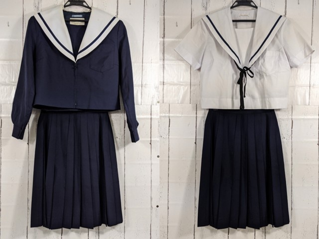 P67 愛知県 御幸山中学校 冬服・夏服セーラー服+冬服スカート+
